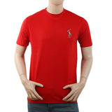Men's Half Sleeves with Logo T-Shirt - Red, Men, T-Shirts And Polos, Chase Value, Chase Value