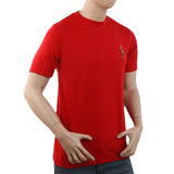 Men's Half Sleeves with Logo T-Shirt - Red, Men, T-Shirts And Polos, Chase Value, Chase Value