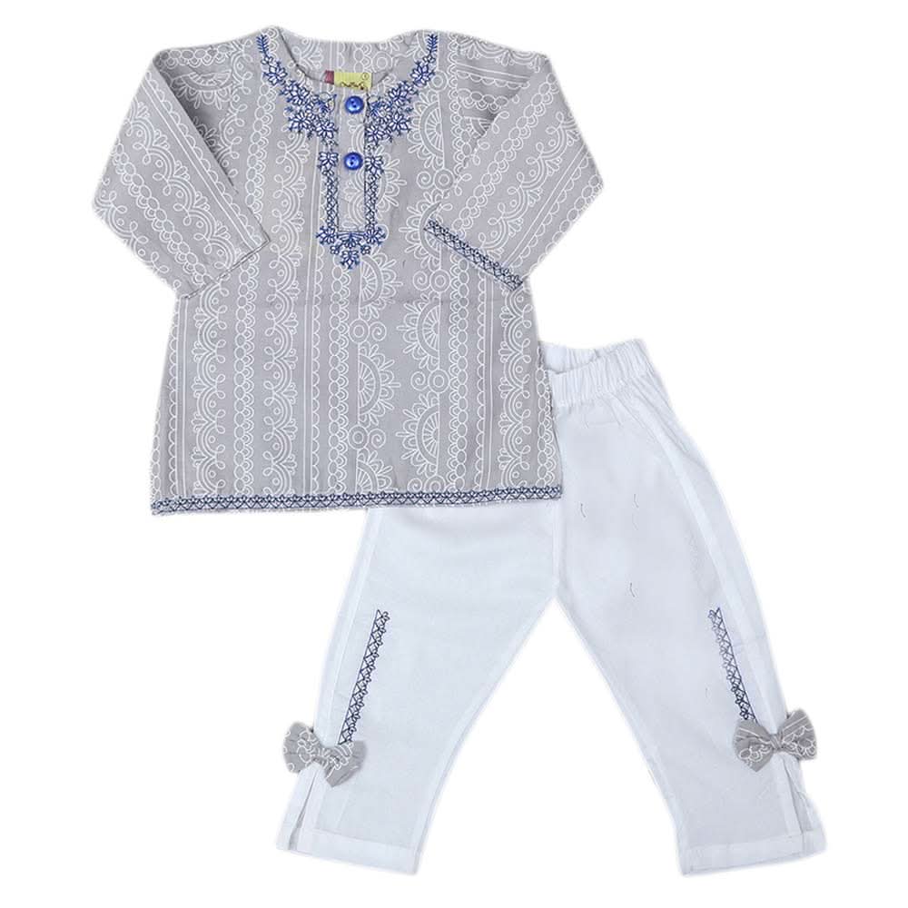 Newborn Girls 2pcs Suit - Grey, Kids, NB Girls Sets And Suits, Chase Value, Chase Value