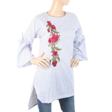 Women's  Embroidered Kurti - Light Blue, Women, Ready Kurtis, Chase Value, Chase Value