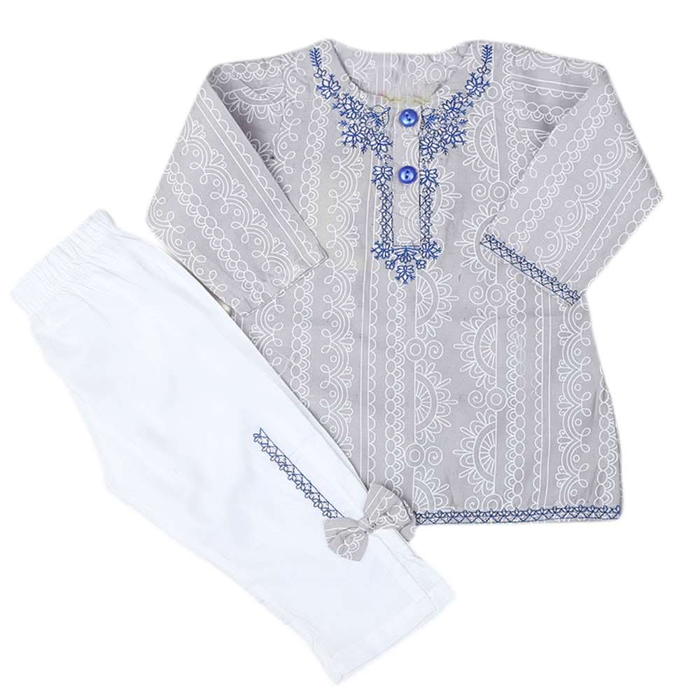 Newborn Girls 2pcs Suit - Grey, Kids, NB Girls Sets And Suits, Chase Value, Chase Value