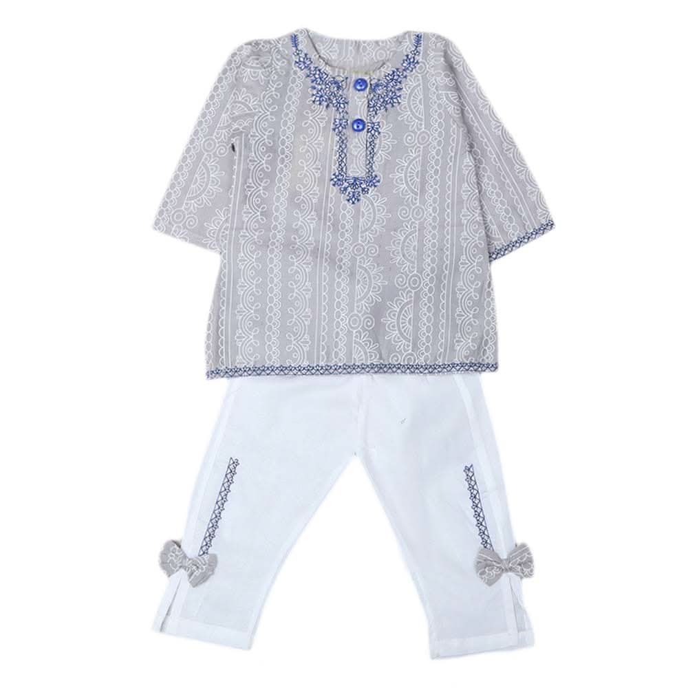 Newborn Girls 2pcs Suit - Grey, Kids, NB Girls Sets And Suits, Chase Value, Chase Value