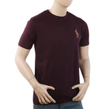 Men's Half Sleeves with Logo T-Shirt - Purple, Men, T-Shirts And Polos, Chase Value, Chase Value