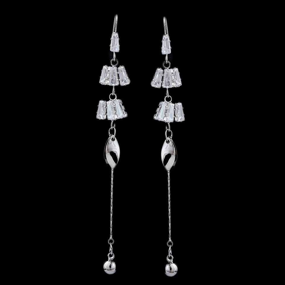 Women's Zircon Earring - Silver, Women, Earrings & Tops, Chase Value, Chase Value