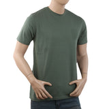 Men's Half Sleeves with Logo T-Shirt - Light Green, Men, T-Shirts And Polos, Chase Value, Chase Value