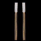 Women's Zircon Earring - Golden, Women, Earrings & Tops, Chase Value, Chase Value