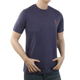 Men's Half Sleeves with Logo T-Shirt - Blue, Men, T-Shirts And Polos, Chase Value, Chase Value