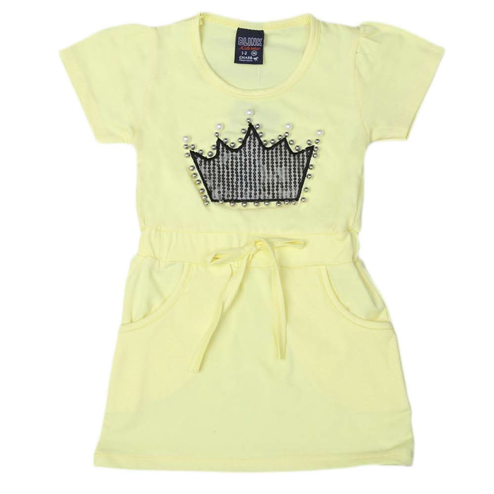 Girls H/S long T-shirt-Yellow, Kids, Girls T-Shirts, Chase Value, Chase Value