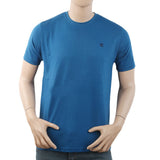 Men's Half Sleeves with Logo T-Shirt - Steel Blue, Men, T-Shirts And Polos, Chase Value, Chase Value