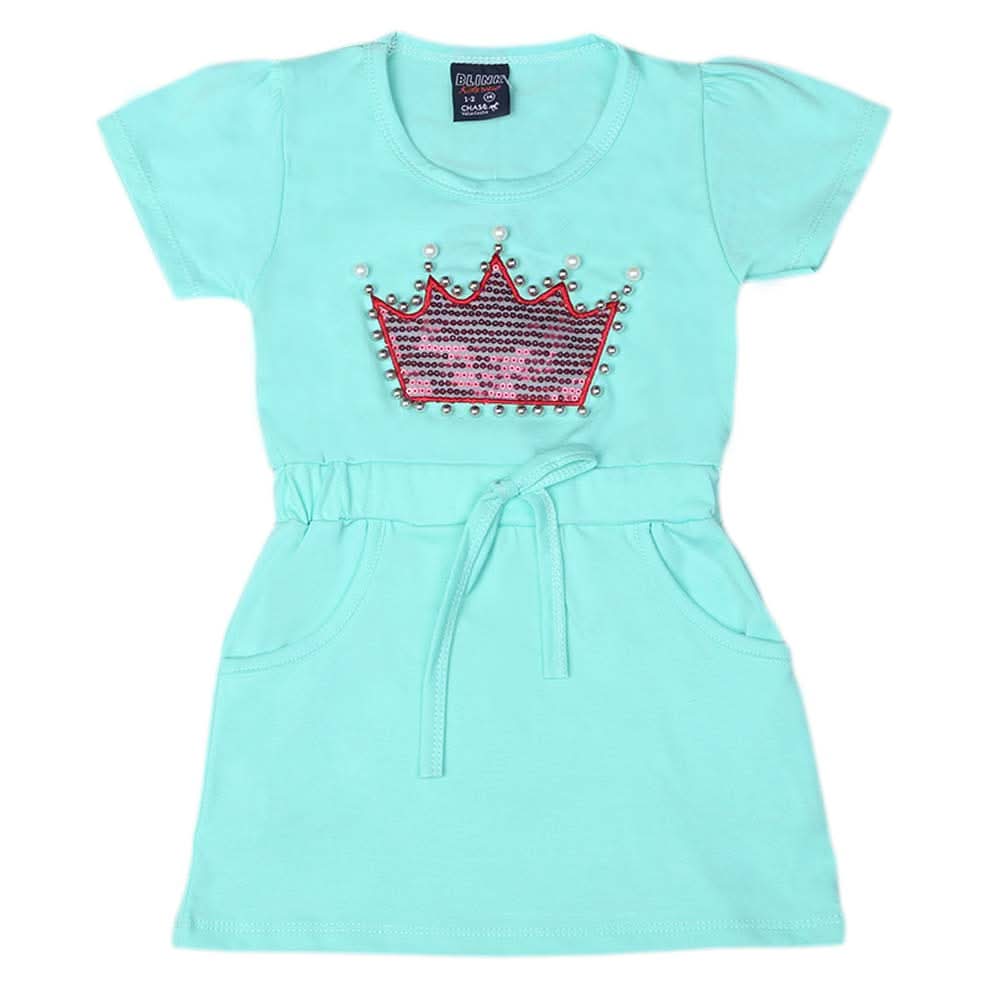 Girls H/S long T-shirt-Cyan, Kids, Girls T-Shirts, Chase Value, Chase Value