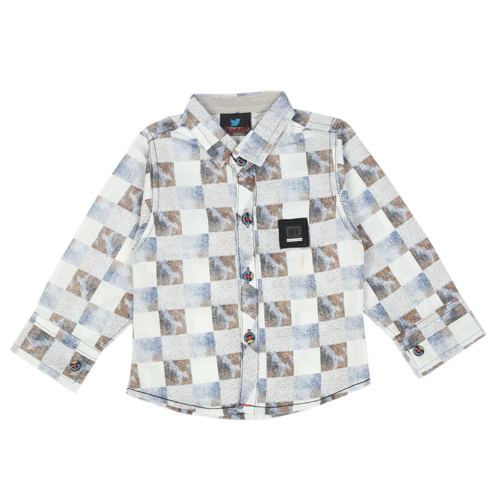 Newborn Boys Full Sleeves Shirt - Multi, Newborn Boys Shirts & T-Shirts, Chase Value, Chase Value