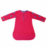 Girls Embroidered Cotton  Kurti - Pink, Kids, Girls Kurti, Chase Value, Chase Value