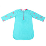 Girls Embroidered Cotton  Kurti - Sea Green, Kids, Girls Kurti, Chase Value, Chase Value
