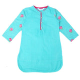Girls Embroidered Cotton  Kurti - Sea Green, Kids, Girls Kurti, Chase Value, Chase Value