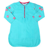 Girls Embroidered Cotton  Kurti - Sea Green, Kids, Girls Kurti, Chase Value, Chase Value