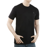 Men's Half Sleeves with Logo T-Shirt - Black, Men, T-Shirts And Polos, Chase Value, Chase Value