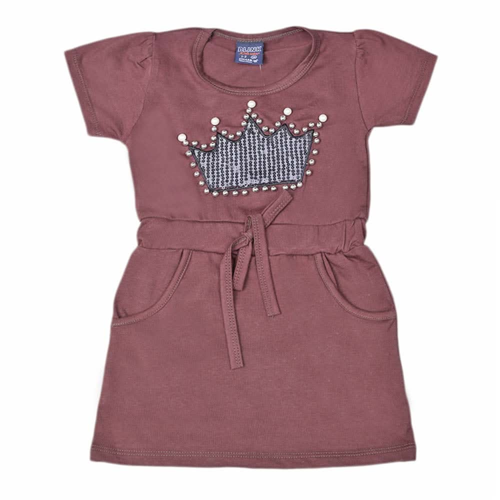 Girls H/S long T-shirt-Brown, Kids, Girls T-Shirts, Chase Value, Chase Value