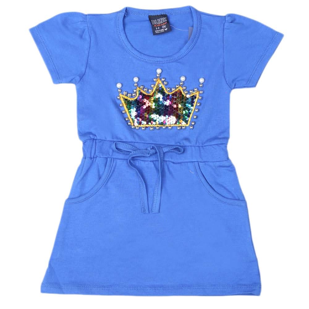 Girls H/S long T-shirt-Blue, Kids, Girls T-Shirts, Chase Value, Chase Value