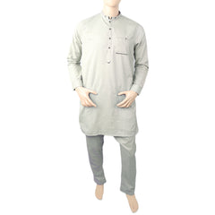 Men's Mashriq Short Kurta Pajama - Light Green, Men, Shalwar Kameez, Chase Value, Chase Value