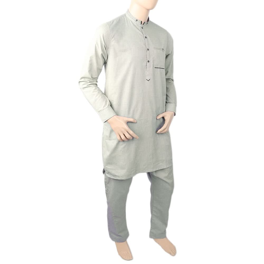 Men's Mashriq Short Kurta Pajama - Light Green, Men, Shalwar Kameez, Chase Value, Chase Value