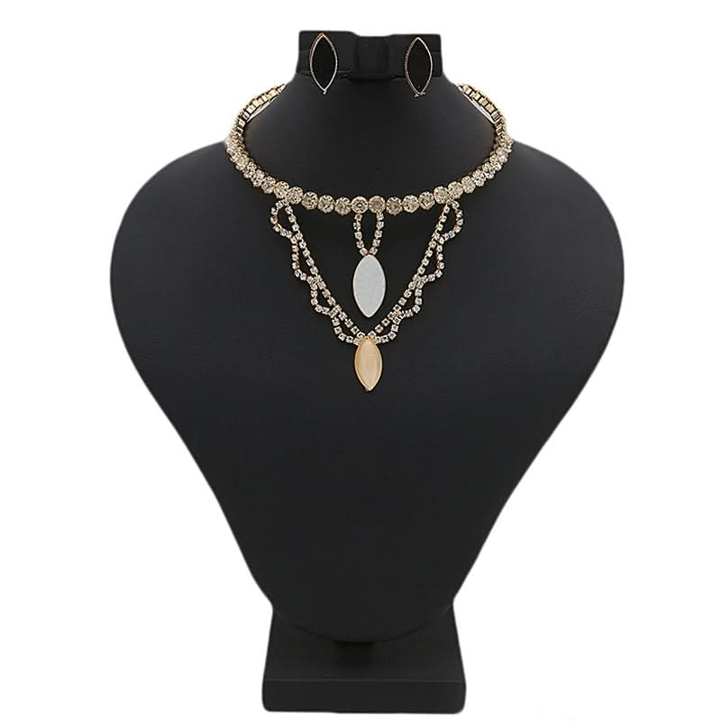 Women's Choker Necklace Set - Golden, Women, Jewellery Set, Chase Value, Chase Value