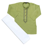 Boys Embroidered Kurta Shalwar Suit - Green, Kids, Boys Shalwar Kameez, Chase Value, Chase Value