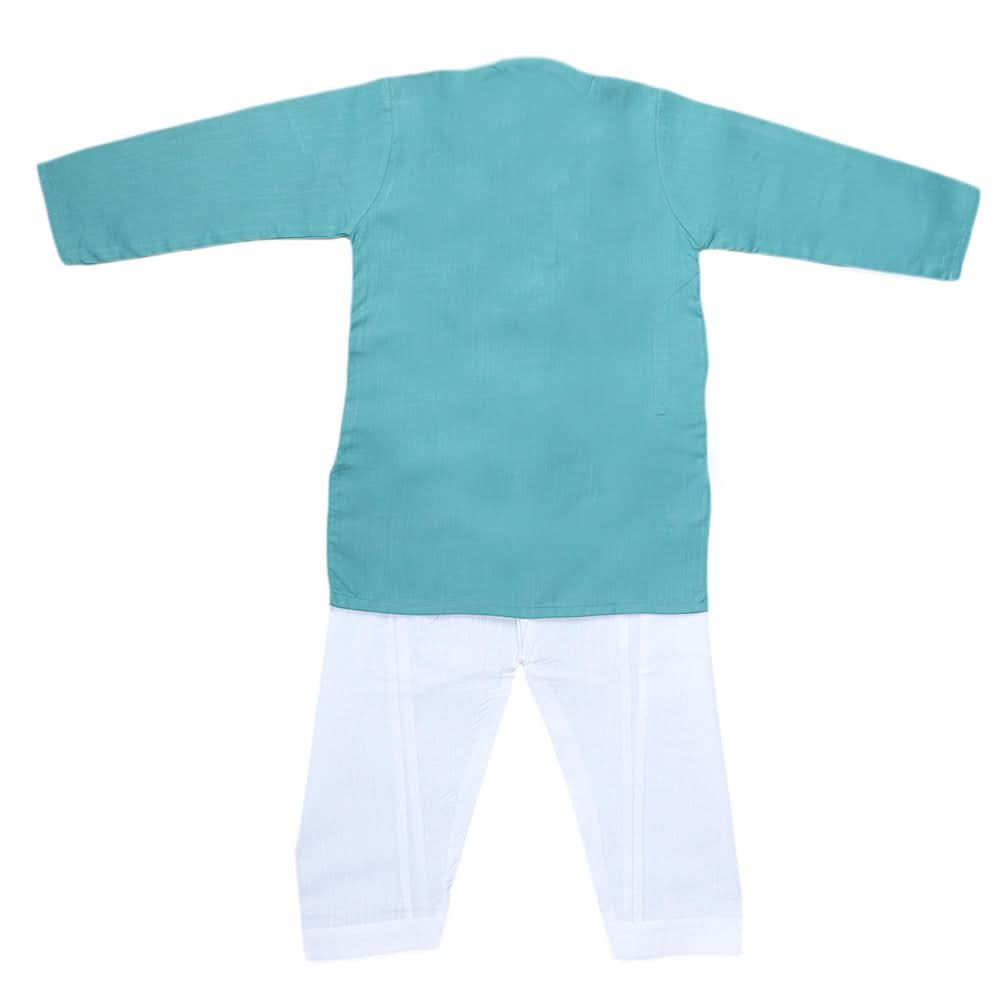 Boys Embroidered Kurta Shalwar Suit - Sea Green, Kids, Boys Shalwar Kameez, Chase Value, Chase Value