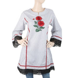 Women's Embroidered Kurti With Tape - Black, Women, Ready Kurtis, Chase Value, Chase Value