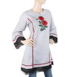 Women's Embroidered Kurti With Tape - Black, Women, Ready Kurtis, Chase Value, Chase Value
