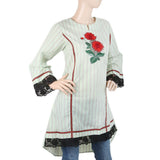 Women's Embroidered Kurti With Tape - Light  Green, Women, Ready Kurtis, Chase Value, Chase Value