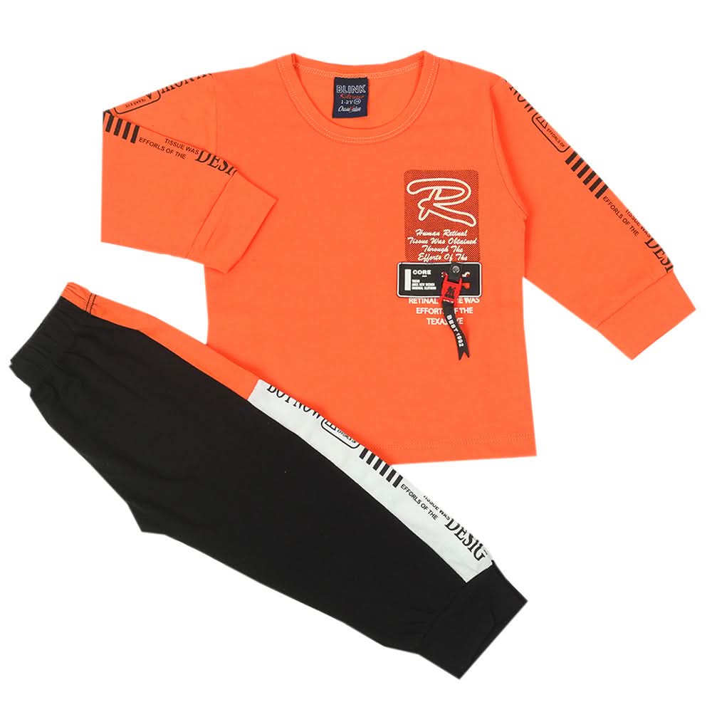 Boys Full Sleeves Suit - Orange, Boys Sets & Suits, Chase Value, Chase Value