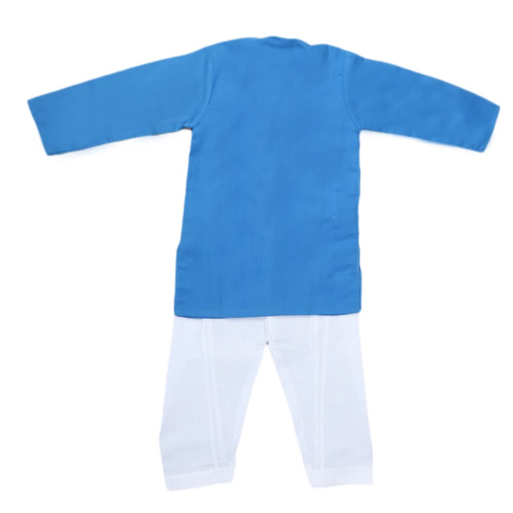 Boys Embroidered Kurta Shalwar Suit - Sky Blue, Kids, Boys Shalwar Kameez, Chase Value, Chase Value