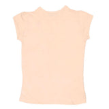 Girls Half Sleeve Fancy T-Shirt - Peach - test-store-for-chase-value