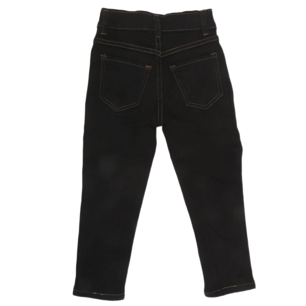 Girls Pearls Bottom Denim Pant - Black, Kids, Girls Pants And Capri, Chase Value, Chase Value