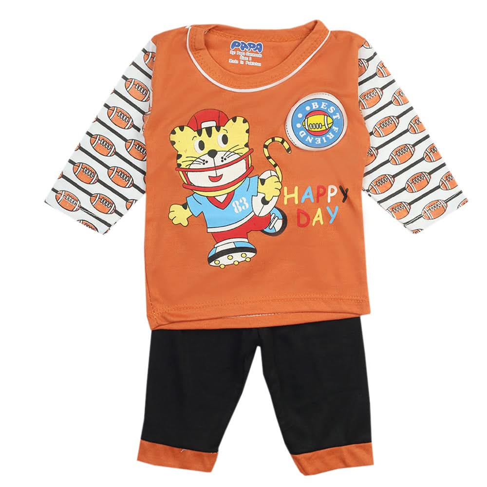 Newborn Boys Full Sleeves Suit - Rust, Newborn Boys Sets & Suits, Chase Value, Chase Value