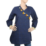 Women's Kurti - Navy Blue, Women, Ready Kurtis, Chase Value, Chase Value