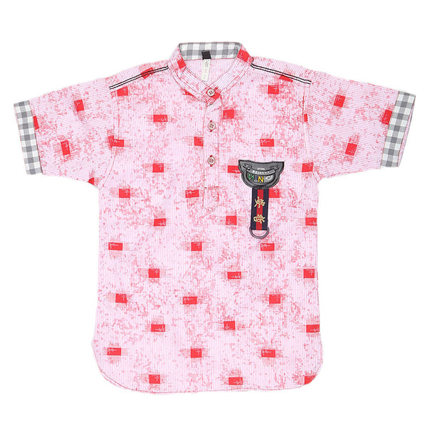 Boys Half Sleeves Casual Shirt - Pink, Kids, Boys Shirts, Chase Value, Chase Value