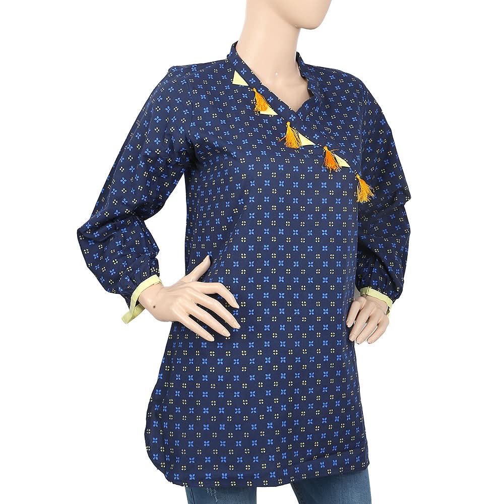 Women's Kurti - Navy Blue, Women, Ready Kurtis, Chase Value, Chase Value