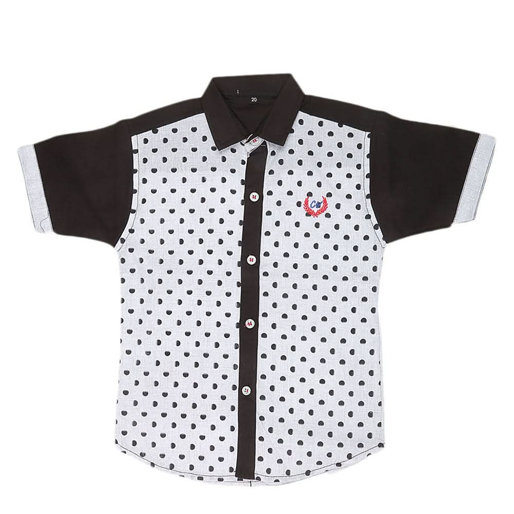 Boys Half Sleeves Casual Shirt - Black, Kids, Boys Shirts, Chase Value, Chase Value