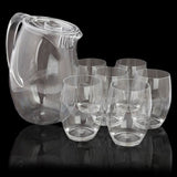 Acrylic Fancy Jug (7 Pcs Set) - White, Crockery & Kitchenware, Chase Value, Chase Value