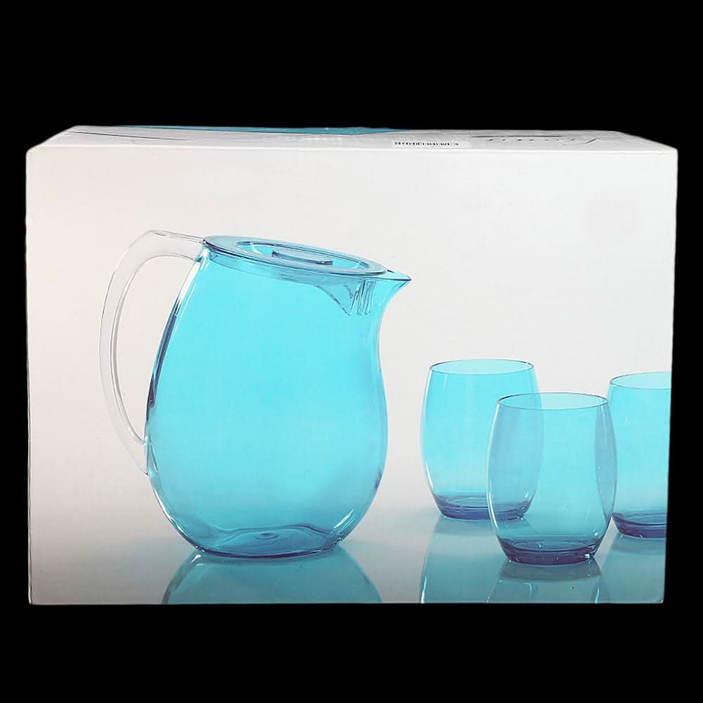 Acrylic Fancy Jug (7 Pcs Set) - White, Crockery & Kitchenware, Chase Value, Chase Value