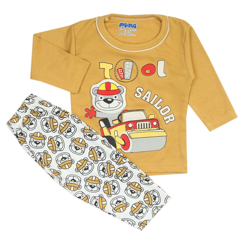 Newborn Boys Full Sleeves Suit - Brown, Newborn Boys Sets & Suits, Chase Value, Chase Value