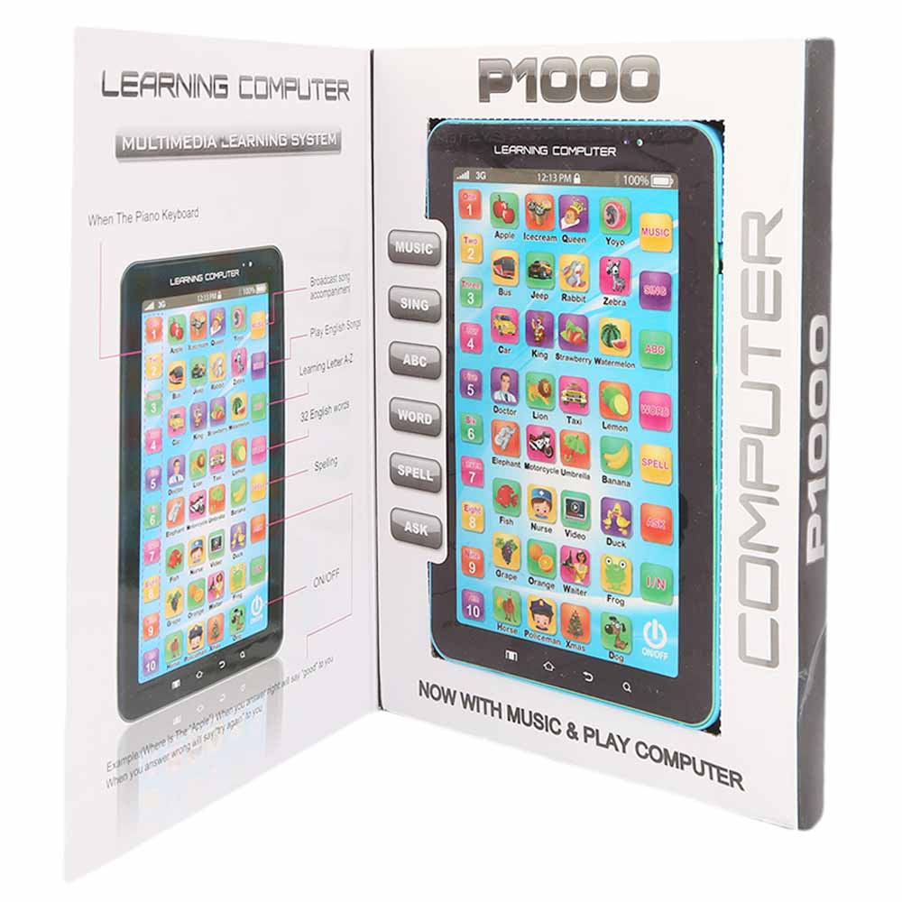 Learning Computer Educational Toy P1000 For Kids - Blue, Kids, Educational Toys, Chase Value, Chase Value