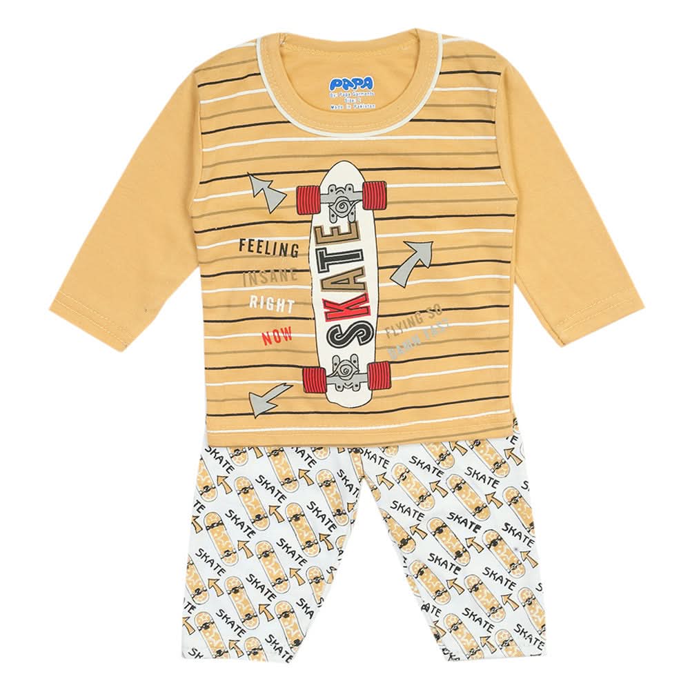 Newborn Boys Full Sleeves Suit - Brown, Newborn Boys Sets & Suits, Chase Value, Chase Value
