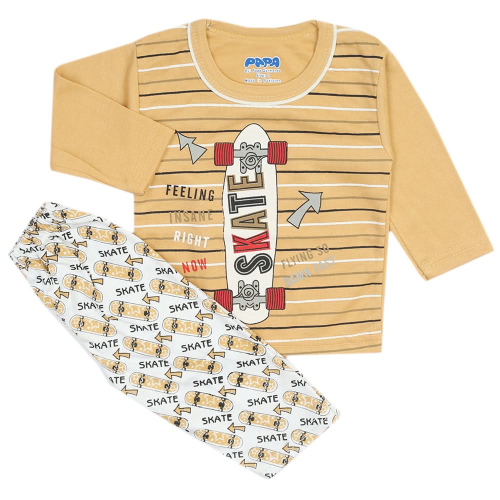Newborn Boys Full Sleeves Suit - Brown, Newborn Boys Sets & Suits, Chase Value, Chase Value