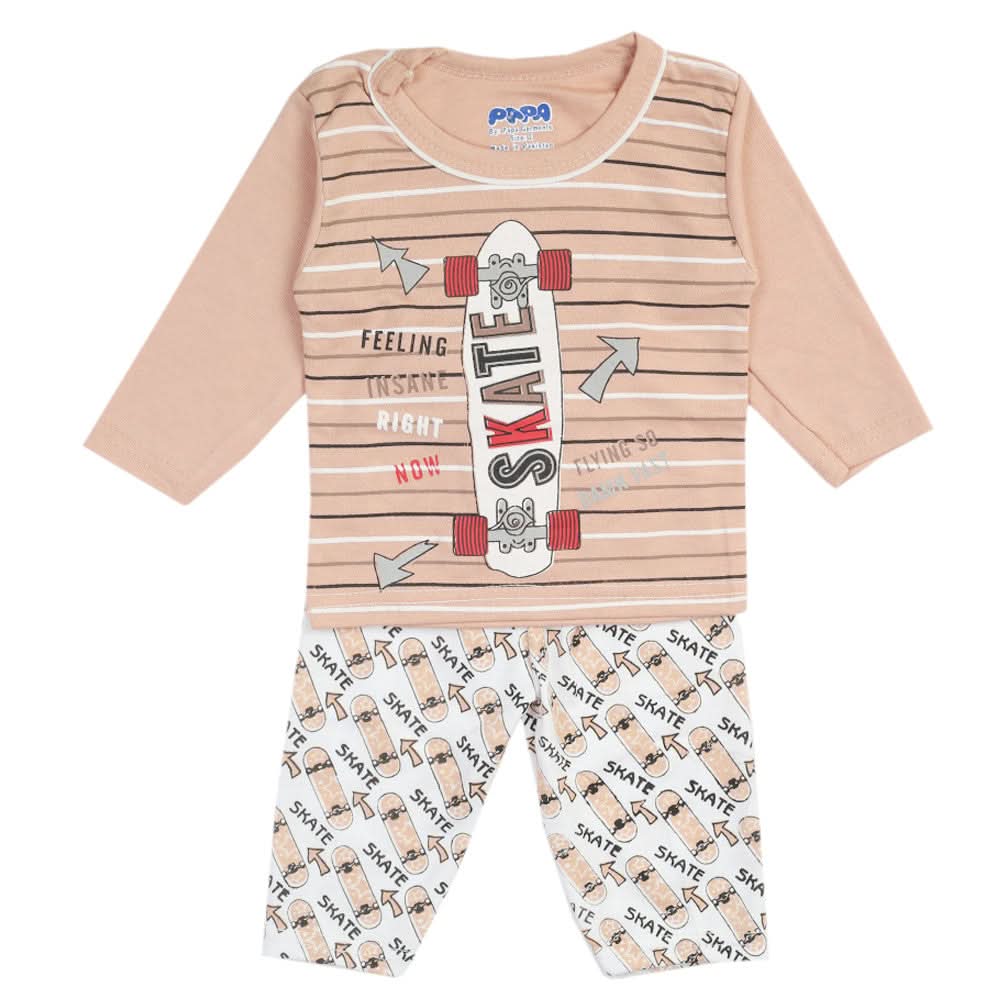 Newborn Boys Full Sleeves Suit - Tea Pink, Newborn Boys Sets & Suits, Chase Value, Chase Value