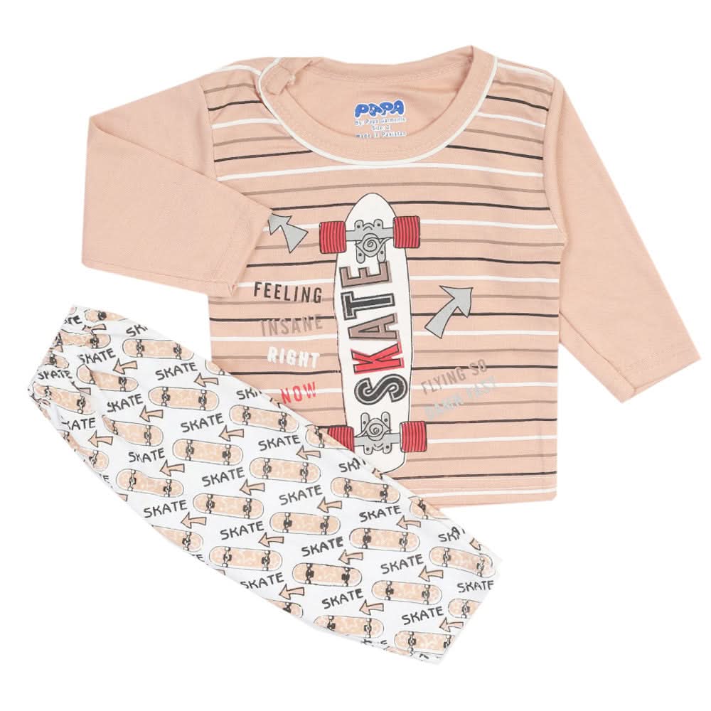 Newborn Boys Full Sleeves Suit - Tea Pink, Newborn Boys Sets & Suits, Chase Value, Chase Value