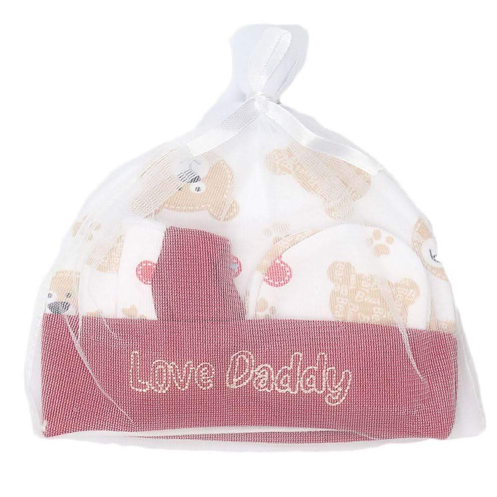 Newborn Cap Set 3 Pcs - Maroon - test-store-for-chase-value