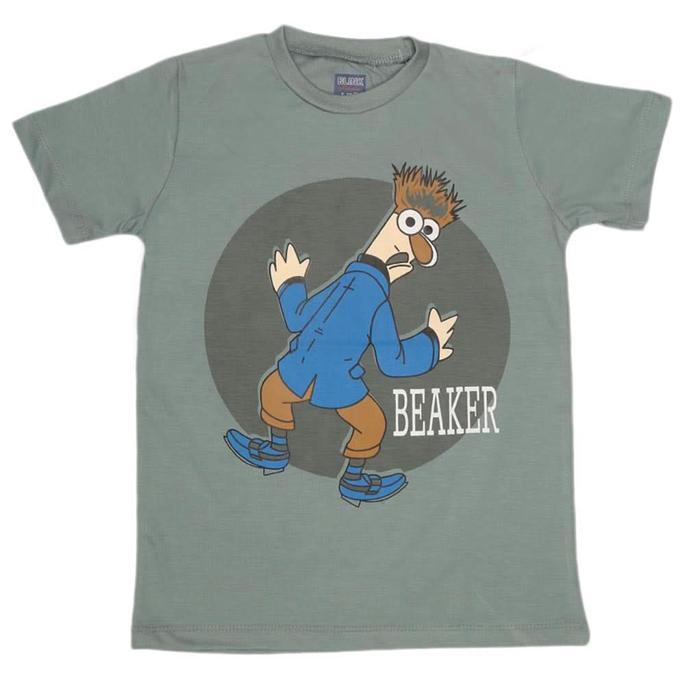 Boys Print T-Shirt - Steel Blue, Kids, Boys T-Shirts, Chase Value, Chase Value