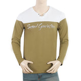 Men's Full Sleeves T-Shirt - Olive Green, Men, T-Shirts And Polos, Chase Value, Chase Value